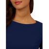 image:imageAdrianna Papell Knit Crepe Tiered Sleeve DressNavy Sateen