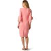 image:imageAdrianna Papell Knit Crepe Tiered Sleeve DressSoft Coral
