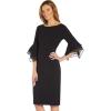 image:imageAdrianna Papell Knit Crepe Tiered Sleeve DressBlack