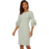 image:imageAdrianna Papell Knit Crepe Tiered Sleeve DressIcy Sage