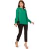 image:imageAdrianna Papell Womens Aed Ruffle Tie TopEmerald
