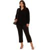 image:imageAdrianna Papell Womens Knit Button Front VNeckBlack