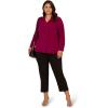 image:imageAdrianna Papell Womens Knit Button Front VNeckMagenta Purple