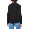 image:imageAdrianna Papell Womens Solid Long Sleeve BlouseBlack