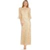 image:imageAdrianna Papell Womens Corded Embroidery GownLight Champagne