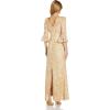 image:imageAdrianna Papell Womens Corded Embroidery GownLight Champagne