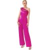 image:imageAdrianna Papell Womens Ruffle Crepe Jumpsuit Brilliant Fuchsia 12 US