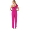 image:imageAdrianna Papell Womens Ruffle Crepe Jumpsuit Brilliant Fuchsia 12 US