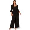 image:imageAdrianna Papell Knit Crepe Tie Front JumpsuitBlack