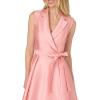 image:imageAdrianna Papell Lapel Mikado Ankle DressApricot Ice