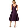 image:imageAdrianna Papell Luxe Plum VBack Sleeveless Fit And Flare Midi Dress