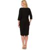 image:imageAdrianna Papell Tipped Crepe Tie DressBlack Ivory