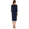 image:imageAdrianna Papell Tipped Crepe Tie DressNavy SateenIvory