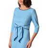 image:imageAdrianna Papell Tipped Crepe Tie DressWaterfallNavy Sateen