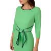 image:imageAdrianna Papell Tipped Crepe Tie DressWild AppleNavy