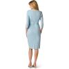 image:imageAdrianna Papell Womens Bow Sheath Dress with Three Quarter SleevesBlue Mist