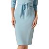 image:imageAdrianna Papell Womens Bow Sheath Dress with Three Quarter SleevesBlue Mist