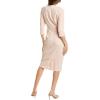 image:imageAdrianna Papell Womens Bow Sheath Dress with Three Quarter SleevesBlush