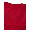 image:imageAdrianna Papell Womens Bow Sheath Dress with Three Quarter SleevesRed Samba