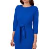 image:imageAdrianna Papell Womens Bow Sheath Dress with Three Quarter SleevesViolet Cobalt
