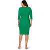 image:imageAdrianna Papell Womens Bow Sheath Dress with Three Quarter SleevesVivid Green