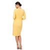 image:imageAdrianna Papell Womens Bow Sheath Dress with Three Quarter SleevesWarm Sun