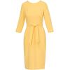 image:imageAdrianna Papell Womens Bow Sheath Dress with Three Quarter SleevesWarm Sun