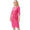 image:imageAdrianna Papell Womens Bow Sheath Dress with Three Quarter SleevesWatermelon Bliss