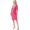 image:imageAdrianna Papell Womens Bow Sheath Dress with Three Quarter SleevesWatermelon Bliss