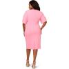 image:imageAdrianna Papell Womens Knit Crepe Pearl Midi Dress  Knee Length Cocktail Dress with Pearl Trim amp Tailored FitCherry Blossom