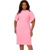 image:imageAdrianna Papell Womens Knit Crepe Pearl Midi Dress  Knee Length Cocktail Dress with Pearl Trim amp Tailored FitCherry Blossom