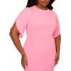 image:imageAdrianna Papell Womens Knit Crepe Pearl Midi Dress  Knee Length Cocktail Dress with Pearl Trim amp Tailored FitCherry Blossom