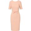 image:imageAdrianna Papell Womens Mini Bow Front Sheath Dress Blush 16