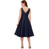image:imageAdrianna Papell Womens Sleeveless Tea Length Dress Midnight 18