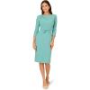 image:imageAdrianna Papell Drape Neck Sheath MIDI DressSmoky Jade