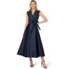 image:imageAdrianna Papell Lapel Mikado Ankle DressMidnight