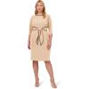 image:imageAdrianna Papell Tipped Crepe TIE Dress AlabasterBlack