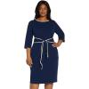 Navy Sateen/Ivory