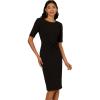 image:imageAdrianna Papell Womens Mini Bow Front Sheath Dress Black 16