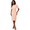 image:imageAdrianna Papell Womens Mini Bow Front Sheath Dress Blush 16