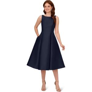 image:imageAdrianna Papell Womens Sleeveless Tea Length Dress Midnight 18