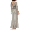image:imageAdrianna Papell Womens Foiled Jersey DressSilver