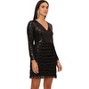 image:imageAidan Mattox Womens Sequin Fringe Cocktail DressBlack