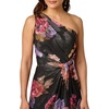 image:imageAdrianna Papell One Shoulder Chiffon GownBlk Multi