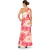 image:imageAdrianna Papell One Shoulder Chiffon GownIvoryPink Multi