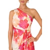image:imageAdrianna Papell One Shoulder Chiffon GownIvoryPink Multi