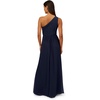 image:imageAdrianna Papell One Shoulder Chiffon GownMidnight