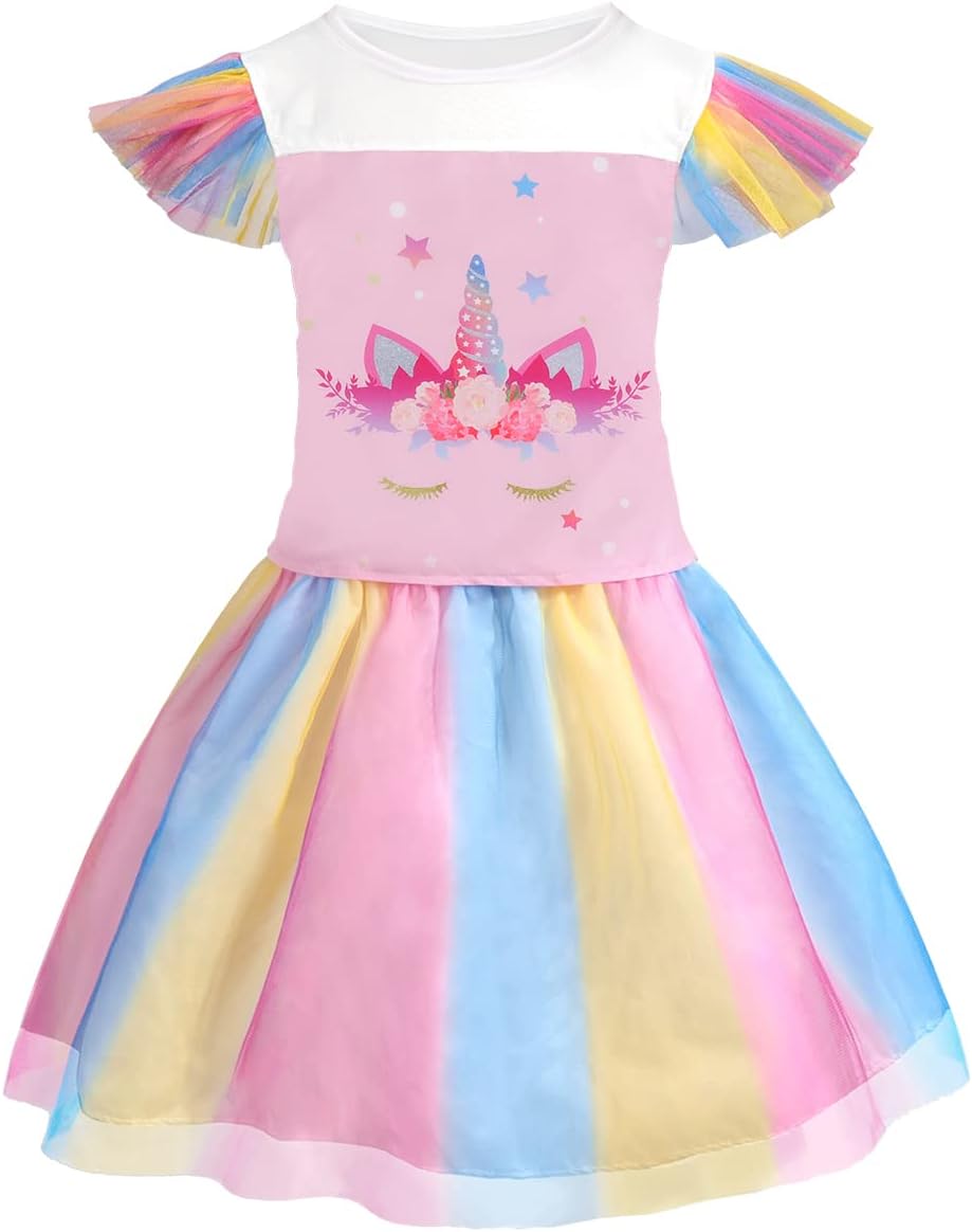 Princess Dress Up Set For Girls - 4 Costume Outfits With Tiaras & Hair Clips