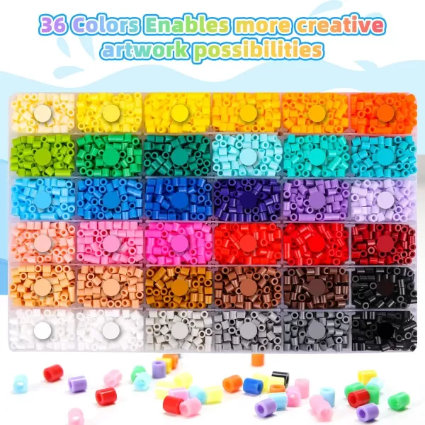 Meland Fuse Beads with Mini Iron  24000pcs Beads for Crafts for Girls Age 312 Year Old 24 Color 5MM Melty Beads Set with Mini Iron Art  Craft Kit for Girls Gift Idea for Birthday Christmas11000PCS