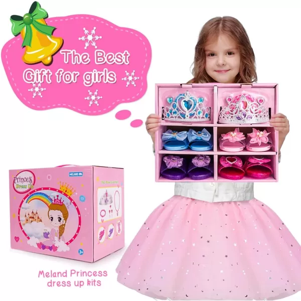 Meland Princess Dress Up Shoes  Princess Toys for Girls Age 3456 Year Old for Birthday Christmas GiftPrincess Shoes